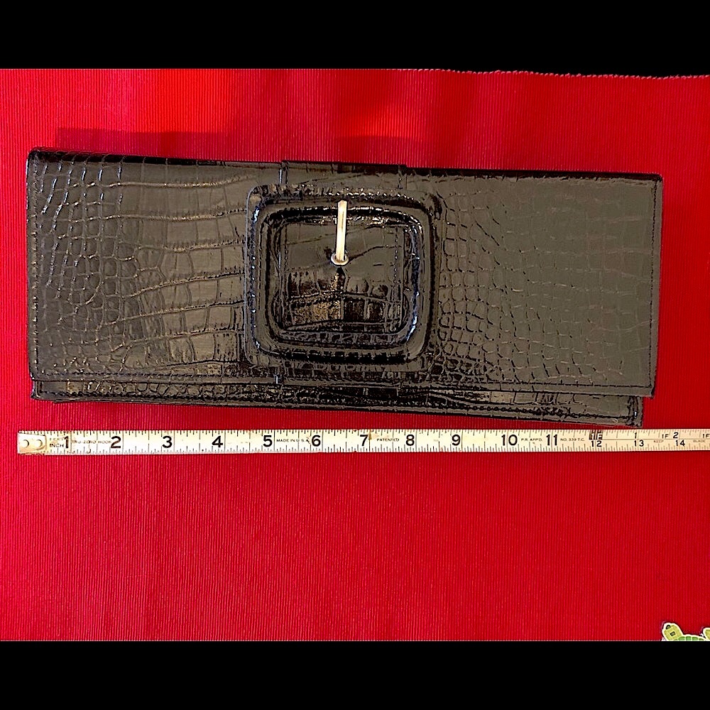 Black clutch bag